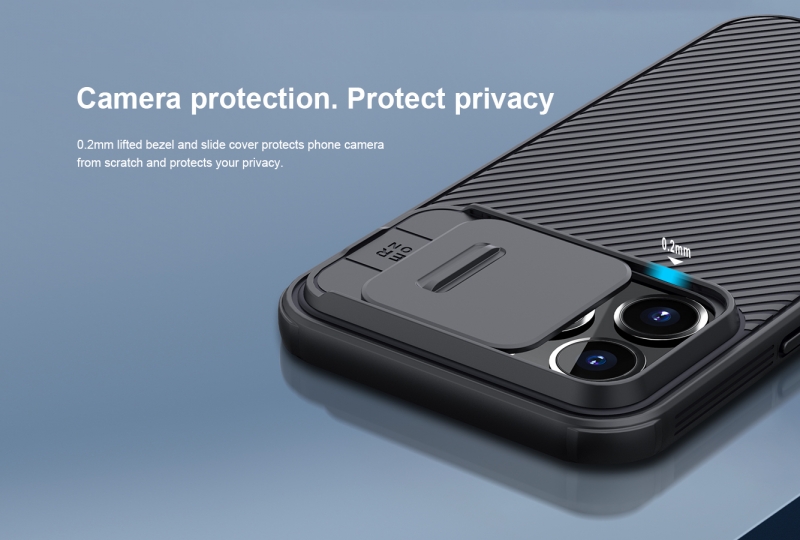 Ốp Lưng iPhone 13 Pro Hiệu Nillkin CamShield Pro Case Bảo Vệ Camera thiết kế dạng camera đóng mở giúp bảo vệ an toàn cho camera của máy, màu sắc đen huyền bí sang trọng rất hợp với phái mạnh.